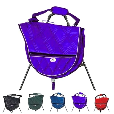 Image of Majestic Ally 1000D Nylon Reflective English Saddle Carry Bag (Purple)