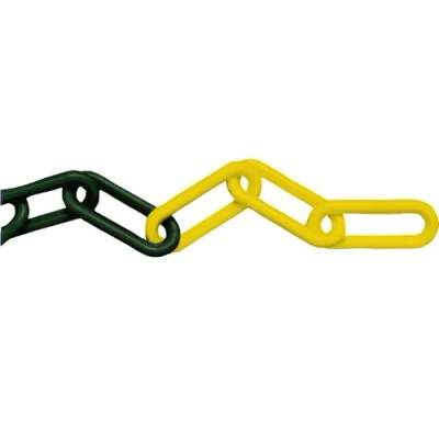 Image of Faithfull FAICHPYB812C Plastic Chain 8 mm Link DIa 12.5 m Reel Yellow/Black