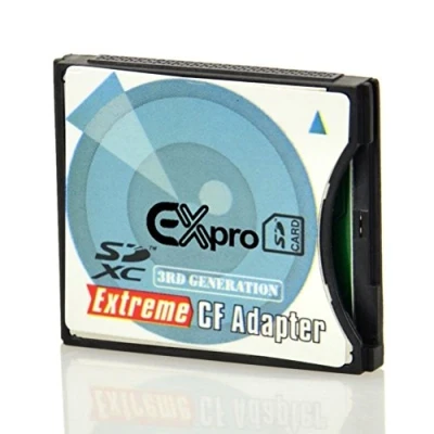 Image of Ex Pro® SD, SDHC, SDXC, MMC Card to Compact Flash Type II High Speed Adapter [3rd Generation]