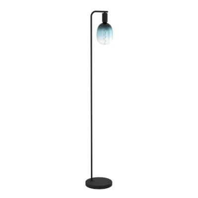 Image of Eglo Floor lamp Cranley 1, Minimalist floorlamp, Standing Made of Metal in Black, Living Room Lighting with Switch, E27 Socket for Visible Light Sources