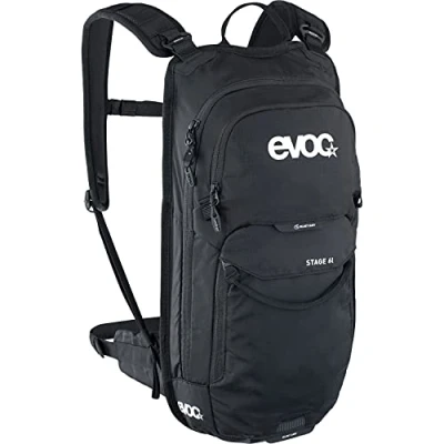Image of EVOC Stage 6 Technical Cycling Backpack for Enduro Biking and Other Outdoor Activities (Sophisticated Pocket Management, Maximum Back Ventilation, incl. 2l Hydration Bladder), Black