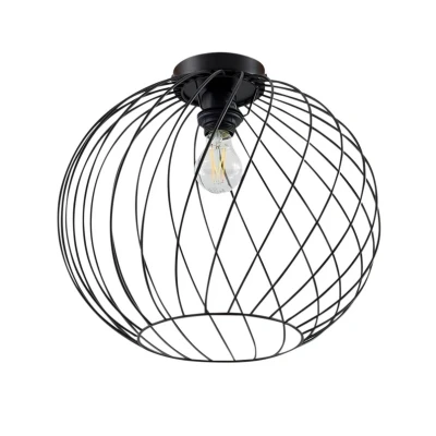 Image of Lindby Danika ceiling light, Ø 40 cm, black, metal