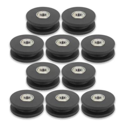 Image of Keenso 10 Pcs 50mm Nylon Bearing Pulley Wheel fitness Replacement Home Gym Equipment Machine Attachments Exercise Strength Training Accessory Combination products