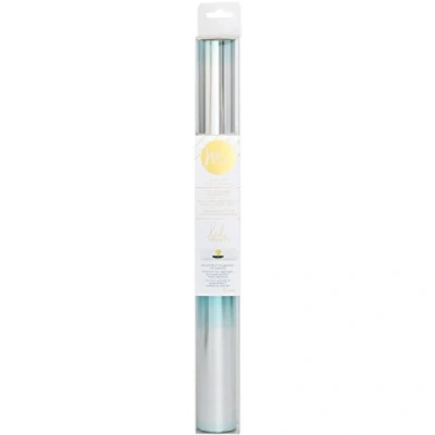 Image of American Crafts 312991 Minc Reactive Foil 12.25 inch Teal/Silver Ombre 5&#039; Roll, Other, Multicoloured, 3.81x3.81x34.92 cm