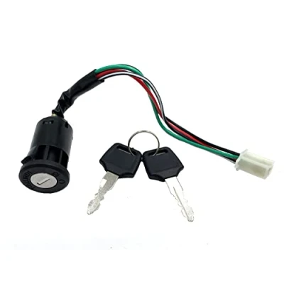 Image of SAUTOP Pack of 2 Ignition Key Switch,4 Pin Barrel Switch Replacement for Chinese Dirt Bike, Motorcycle, ATV 50cc,70cc,90cc,110cc,150cc,250cc