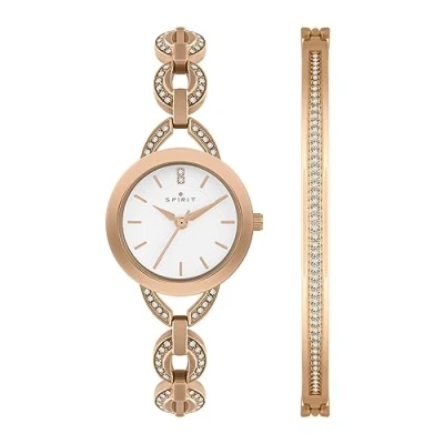 Image of Spirit Women&#039;s Analog Quartz Watch with Stainless Steel Strap SP4006 SET