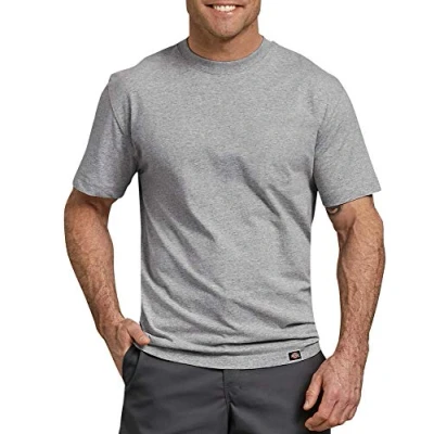Image of Dickies Men&#039;s Short Sleeve Heavyweight Crew Neck Work Utility T Shirt, Heather Gray, Medium