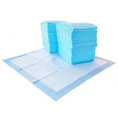 Image of Amazon Basics Leakproof, 5 Layer, Scented Dog Pee Pads for Potty Training, 55.9 x cm, 150 Count, Blue