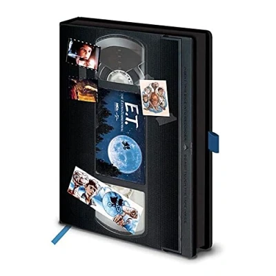 Image of Pyramid International E.T. Journal Notebook A5 (Retro VHS Cassette Tape Design) Note Book in Matching Presentation Gift Box, 240 Lined Pages. Writing Pad Official Merchandise