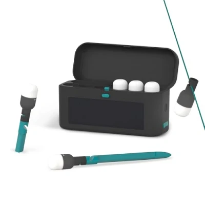 Image of MPOWERD Luci Solar Site Lights: Stringless String Lights, Six Detachable Mini Camping Lights with Tent Stakes and Charging Case 1,000 sq ft Rechargeable via USB Lasts 20 Hours