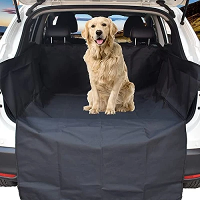 Image of WeFine Car Boot Liner for Dogs Universal Waterproof Cover with Bumper Flap Fits Cars, 4x4, Estate, Trucks, Hatchback, SUV