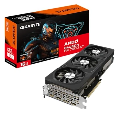 Image of Gigabyte Radeon RX 7600 XT GAMING OC 16GB Graphics Card 2810 MHz Core, GDDR6 18000MHz 128 bit Memory, PCI E 4.0, 2x DP 1.4, HDMI 2.1a, RDNA architecture, RGB fusion, GV R76XTGAMING 16GD