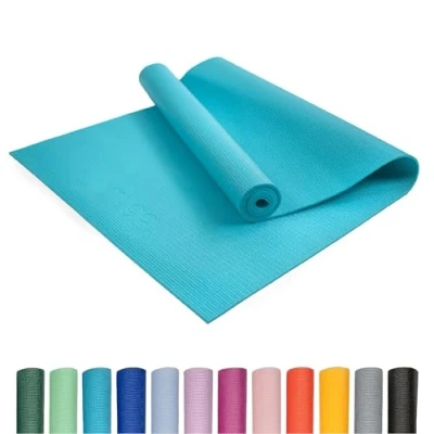 Image of Myga Yoga Mat Non Slip Exercise for Yoga, Pilates, Meditation &amp; Fitness Lightweight great Travel Multipurpose Men Women Home, Gym Studio Blue