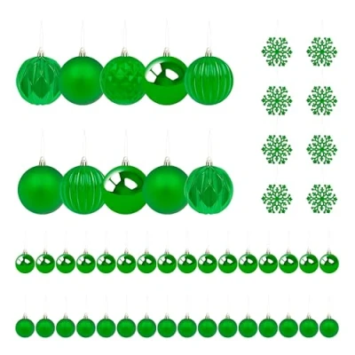 Image of Christmas Workshop 50PK Shatterproof Baubles Green