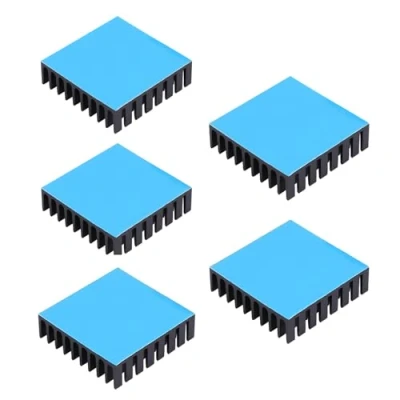 Image of Awxlumv 5PCS Heat Sink 35x35x10mm / 1.38x1.38x0.39 inch Aluminum Small Heatsink with Double Sided Thermal Tape for CPU IC LED Board Cooler Cooling Stepper Motor TEC1 12706 Peltier Module