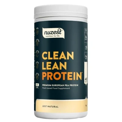 Image of Vegan Protein Powders by Nuzest Clean Lean Just Natural Plant Based Pea Shake Low Calorie &amp; Carb Gluten Free Dairy 1kg (40 Servings)
