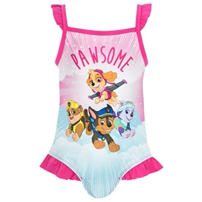 Image of Paw Patrol Girls Swimsuit , Multicoloured, 3 4 Years