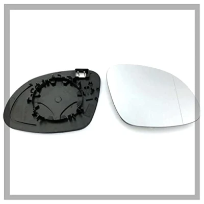 Image of Fits Volkswagen Tiguan, For 2010 to 2018 Heated Base Wide Angle Wing Mirror Glass RIGHT HAND (UK Driver Side)