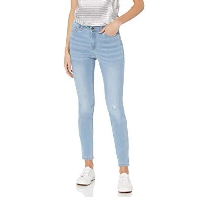 Image of Amazon Essentials Women&#039;s Mid Rise Skinny Jean, Washed Blue, 12