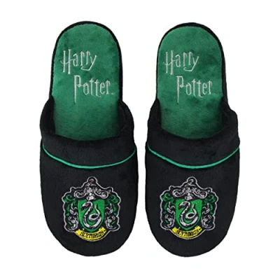 Image of Cinereplicas Harry Potter Slippers Unisex Pillow Walk Non slip sole Maison Serpentard Licensed Products Warner Bros Size S/M (Adult 36/40) Designed in France