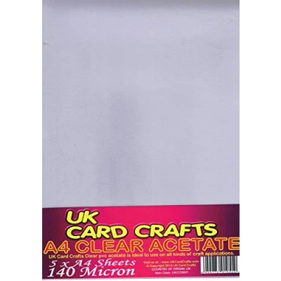 Image of A4 Acetate 5 Sheets per Pack, 140 Micron UKCC0001