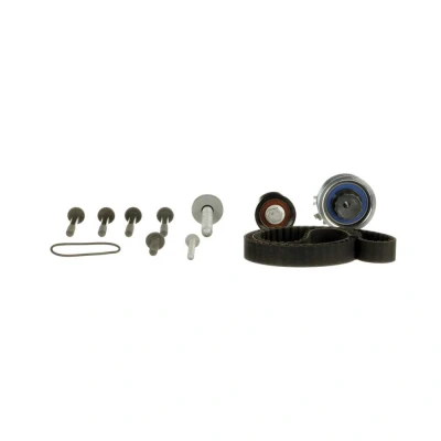 Image of 04E198119 Timing belt kit GATES K075680XS without water pump VOLKSWAGEN: Golf 7, Polo V Hatchback, Passat B8 Saloon, SEAT: Leon III Hatchback