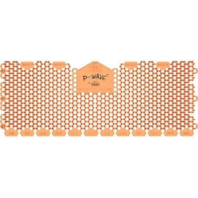 Image of P Wave 2 Pack Trough Urinal Screen Splash Mats, Large Size Fits All Types Of Urinals, Deodoriser &amp; Odour Neutraliser, Long Lasting, Anti Mats with Slanted Bristle, Mango
