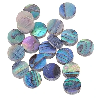 Image of Musiclily Pro 6mm Natural Paua Abalone Shell Guitar Fretboard Inlay Dots(Set of 20)