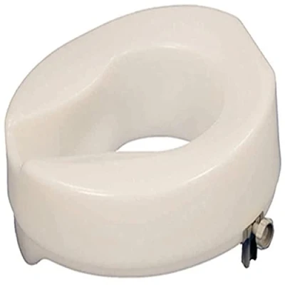 Image of Aidapt 150mm (6&quot;) Elevation Raised Comfortable Toilet Seat Easy Fit White