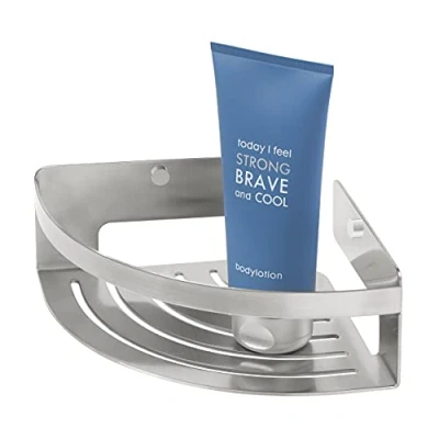 Image of Tiger Caddy Corner Shower Basket, Stainless Steel Brushed, 18.4 x 7 cm