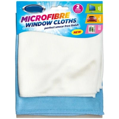 Image of Zale Yardley Microfibre Polishing Cloths for Glass High Gloss Surfaces Car Cleaning Cloth 38cm x 42cm, Window Kit, Polish, Drying Towel (Pack of 2)