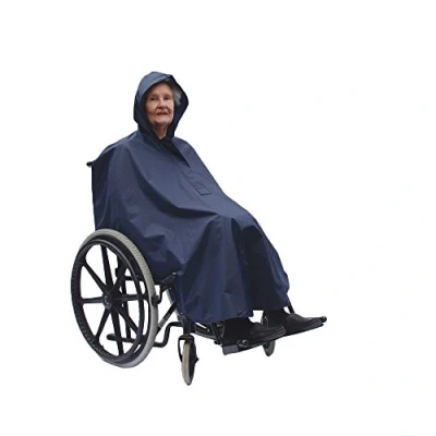 Image of NRS Healthcare Large Lightweight and Waterproof Wheelchair Poncho with Hood
