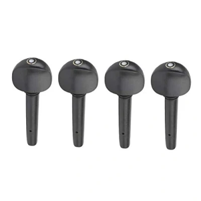 Image of 4Pcs Wooden violin Strings Shaft Fiddle Tuning Peg ebony Solid Wood for (1/4 pegs, with fish eyes, four sets)