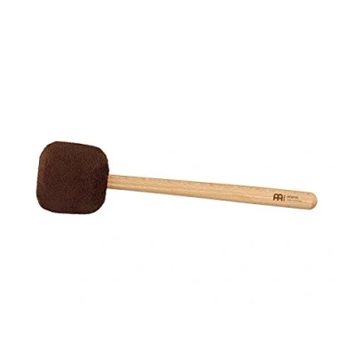 Image of Sonic Energy gong mallet Medium Brown with beechwood handle, Chai For players, meditation, percussion Sheep’s wool, synthetic fleece (MGM M C)