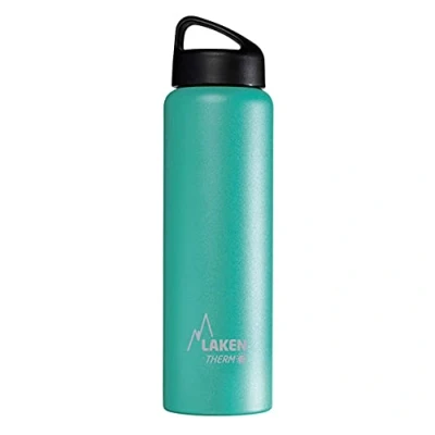 Image of Laken Classic Thermal Bottle 18/8 Stainless Steel and Double Wall Vacuum Unisex Adult, Unisex_Adult, TA10VT, Turquoise, 1000 ml