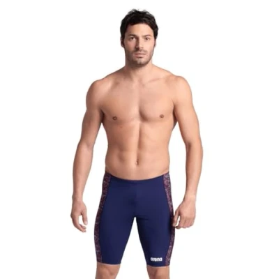 Image of Arena Abstract Tiles Jammer Navy/Red White Blue Size 28
