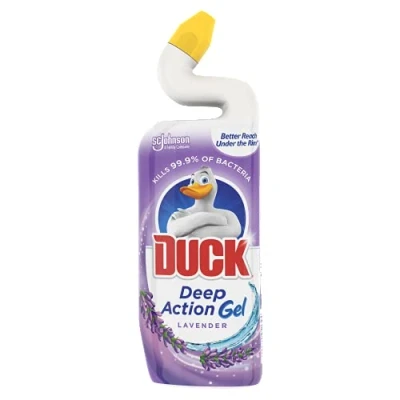 Image of Duck Liquid Toilet Cleaner, Deep Action Gel, Lavender, 750 ml (Pack of 8)