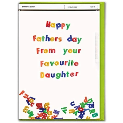 Image of Brainbox Candy Funny Father&#039;s Day Card &#039;Happy Fathers From Favourite Daughter&#039; Perfect Hilarious For Dad To Go With A Present or Gift