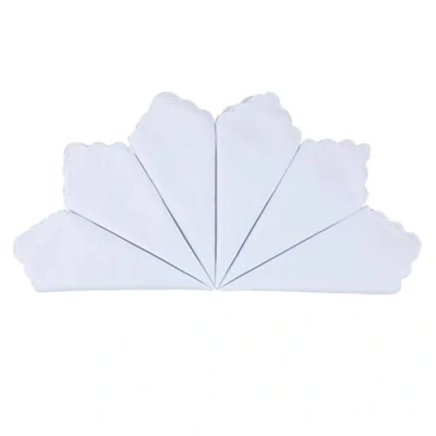 Image of HOULIFE Ladies 100% 60S Cotton Handkerchiefs Womens Soft Solid Pure White Hankies for Wedding Party DIY 6/12 Pieces 28x28cm Christmas Gifts
