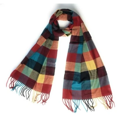 Image of Super soft check cashmere feel tartan scarf scarves for Men Men`s woman&#039;s (Multicolour check)