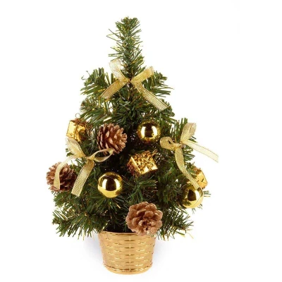 Image of 30cm Gold Dressed Christmas Tree