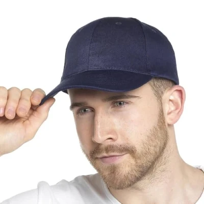 Image of A2Z Mens Plain Baseball Cap Breathable Polyester Cotton AZ4790 Navy