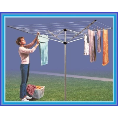Image of Rotary 4 Arms 50M Washing Line Clothes Garden Laundry Aluminium Drier Airer New