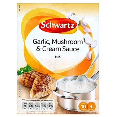 Image of Schwartz Garlic, Mushroom &amp; Cream Sauce Mix (26g) Pack of 6