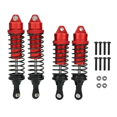 Image of 4pcs Aluminum Alloy RC Car Shocks Damper, Front / Rear Struts Damper for 1/10 Traxxas SLASH Car(Red)