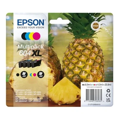 Image of Epson 604XL Pineapple, Genuine Multipack, 4 colours Ink Cartridges