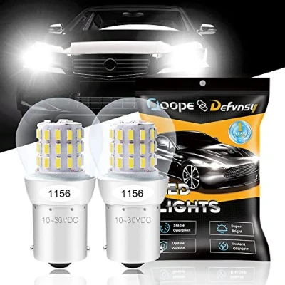 Image of Defvnsy Pack of 2 White P21W 1156 BA15S 1141 1003 7506 1073 Extremely Bright LED Light 3014 39 SMD Replacement Bulbs For Tail Back Up Reverse Day Running 10 30V DC