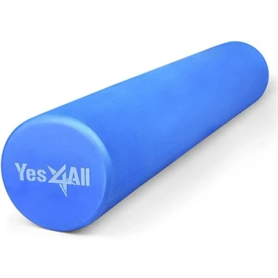 Image of Yes4All Foam Roller Ultra Lightweight Medium Density EVA Fitness 45cm, 90cm Long for Back, Legs, Workouts, Trigger Point Exercise, Gym, Pilates and Yoga, A. Blue