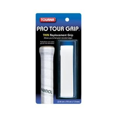 Image of Tourna PRO Tour Grip Thin Replacement Tennis 1.5mm White