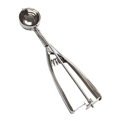 Image of Stainless Steel Ice Cream Scoop With Trigger Release for Cookies Fruits (Small)
